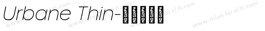 Urbane Thin字体转换